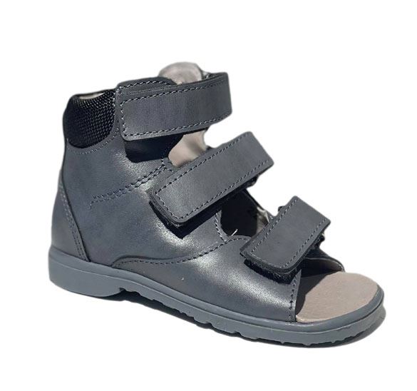 Image of Dawid sandal, grå/sort - sandal med ekstra støtte (Dawid-sandal-graa-953szs)
