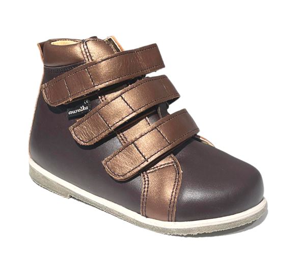 Se Aurelka velcrosko, brun/bronze - sko med ekstra støtte hos Godesko.dk