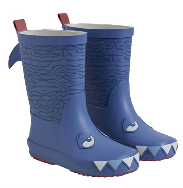 Billede af CeLaVi smalle gummistøvler, Shark - blå