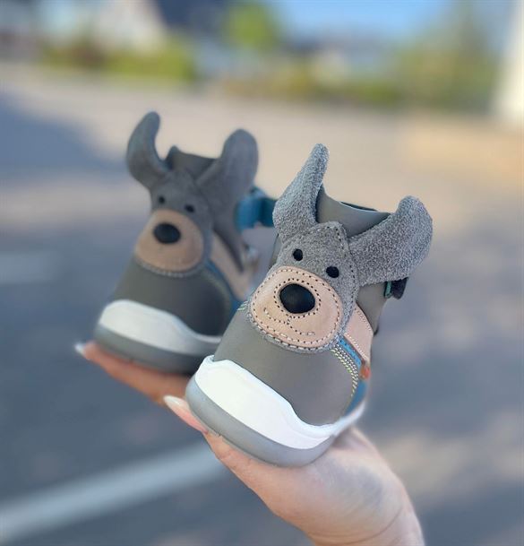 Billede af Memo sandal Kangaroo, grå/blå - sandaler med ekstra støtte