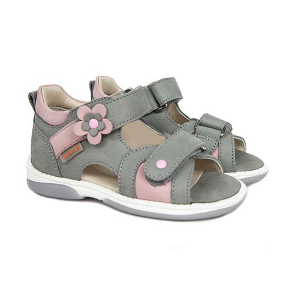 Billede af Memo Kristina sandal, grå/pink - sandal med ekstra støtte