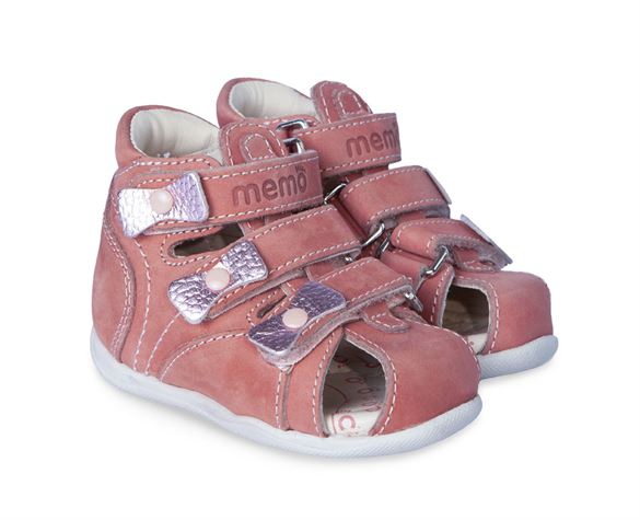 #2 - Memo Bambi sandal, pudder pink - pigesandal med ekstra støtte