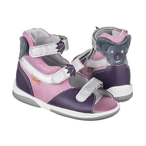 Se Memo sandal Koala, lilla/grå - sandaler med ekstra støtte hos Godesko.dk