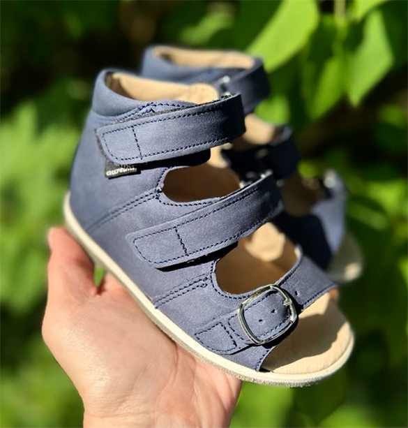 Aurelka Sandal Navy Spænderem Sandal Med Ekstra Støtte