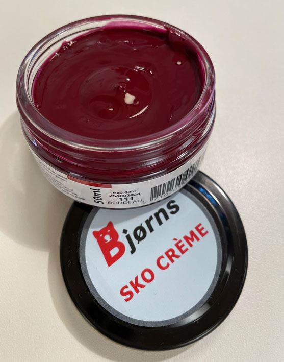 Skocreme / skosværte - Bjørns, bordeaux