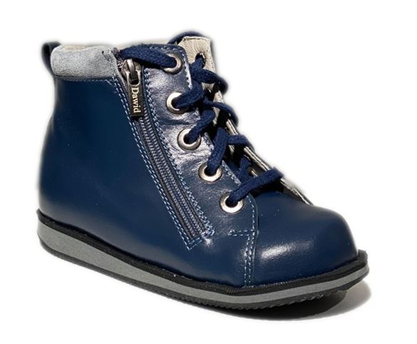 Billede af Dawid sneakers m/ 2 lynlåse, navy - drengesko med støtte