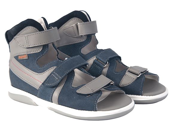 Billede af Memo Hermes sandal, navy/grå - med ekstra støtte