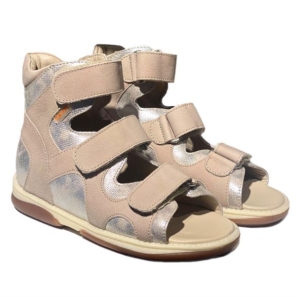 Billede af Memo Joanna sandal, beige/sølv- sandaler med ekstra støtte